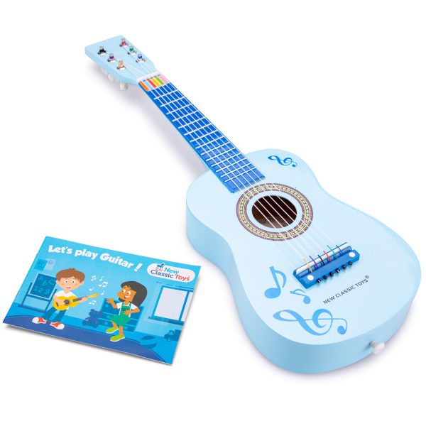 houten-gitaar kinder gitaar blauw