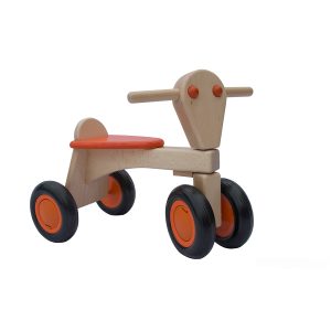 Van Dijk Toys Loopfiets Oranje Berkenhout
