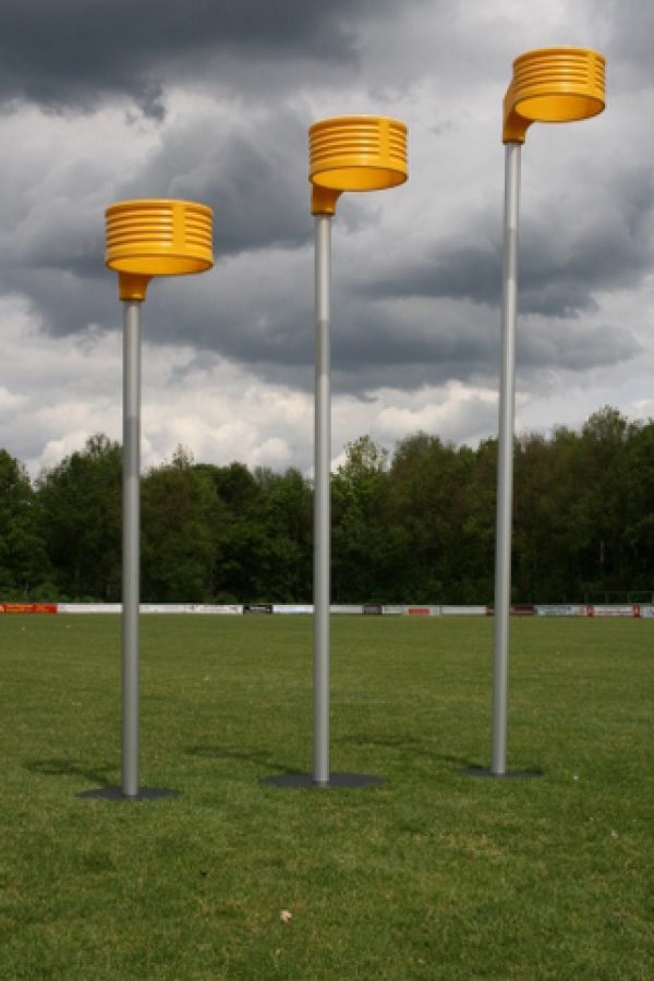 Aluminium korfbalpaal 2,5 m. incl. mand excl. voetplaat (IKF)