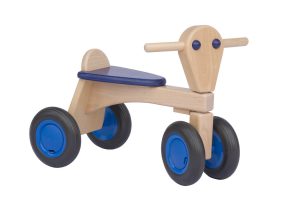 van-dijk-toys loopfiets blauw Beukenhouten loopfiets
