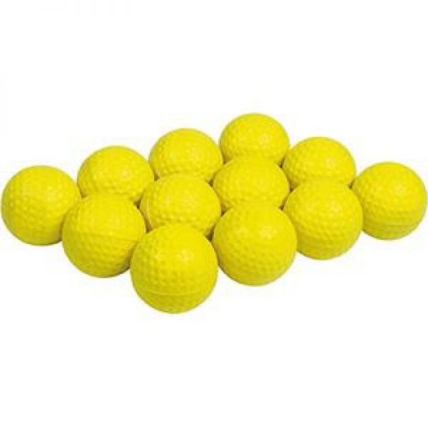 Golfballen Soft geel golfbal-set van 12 stuks
