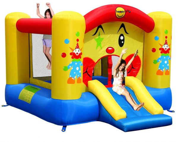 Springkussen Clown Slide & Hoop Bouncer