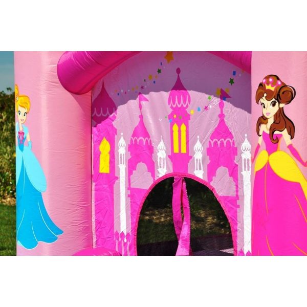 Springkussen Princess Slide & Hoop Bouncer