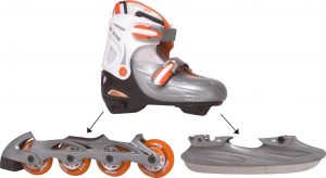 Verstelbare Inline skates / Schaatsen Hardboot Combo Orange 2169 maat 34-37