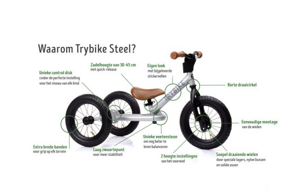 Trybike Steel All colors 2-in-1 Loopfiets