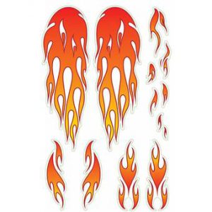 Wishbonebike stickerset - Flames