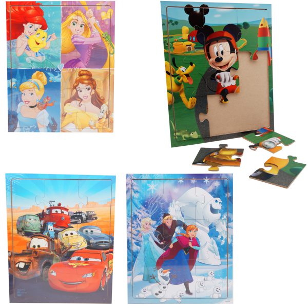 Houten puzzel Disney - 4 assorti