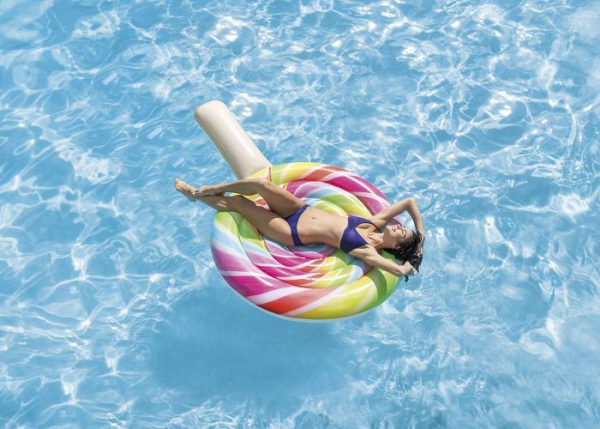 Intex 58753 Lollipop Float luchtbed 208x135cm Zwembadspeelgoed