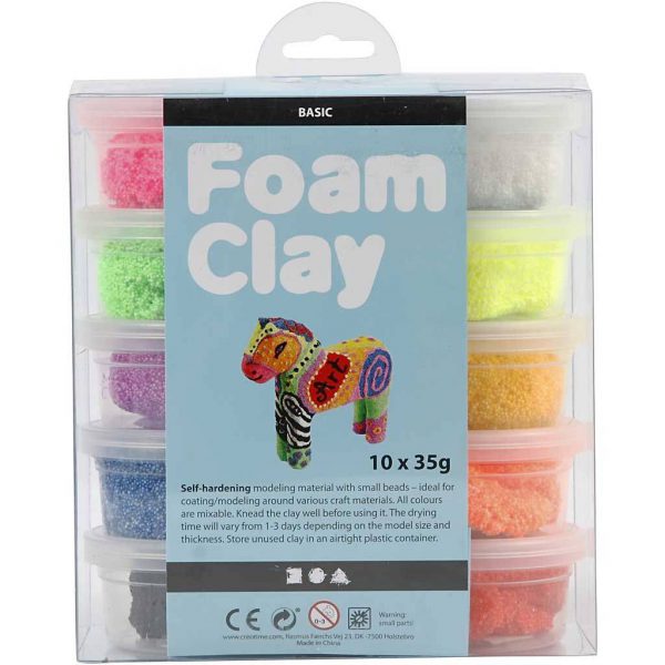 Foam Clay 10 x 35 g.boetseermateriaal
