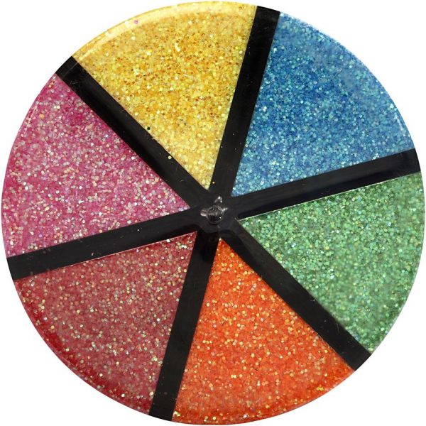 Glitter 6 felle kleuren - 6 x 13 g