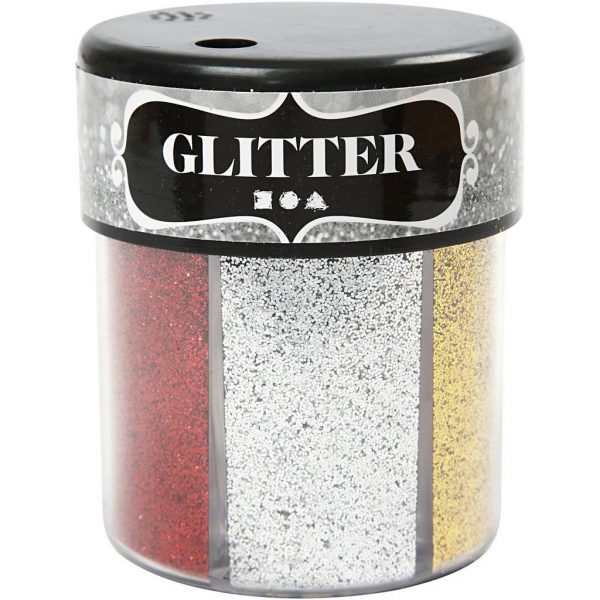 Glitter 6 kleuren - 6 x 13 g