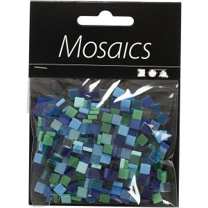 Mini mozaiek 5 x 5 mm., 25 g.-Blauw