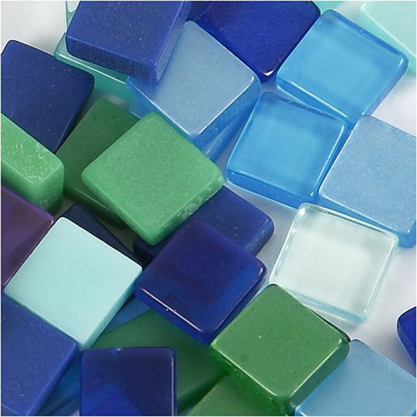 Mini mozaiek 5 x 5 mm., 25 g.-Blauw