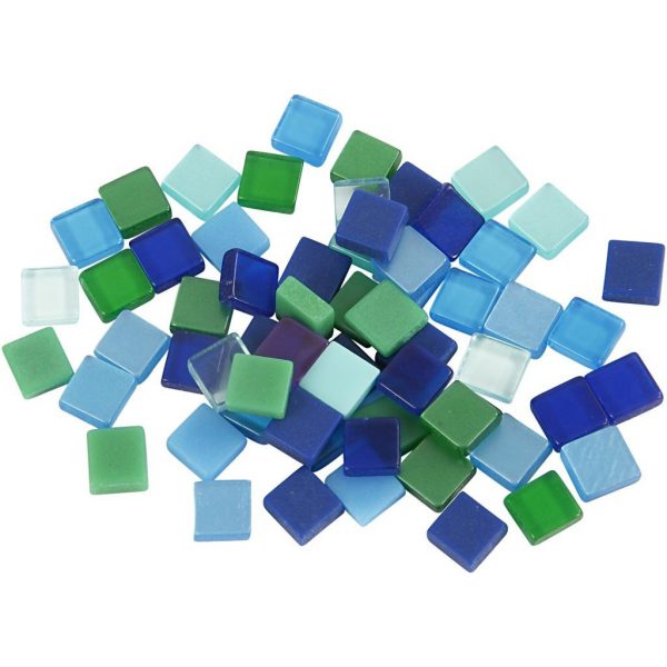 Mini mozaiek 5 x 5 mm., 25 g.-Blauw