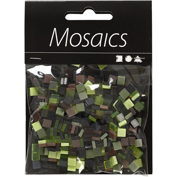 Mini mozaiek 5 x 5 mm., 25 g.-Groen