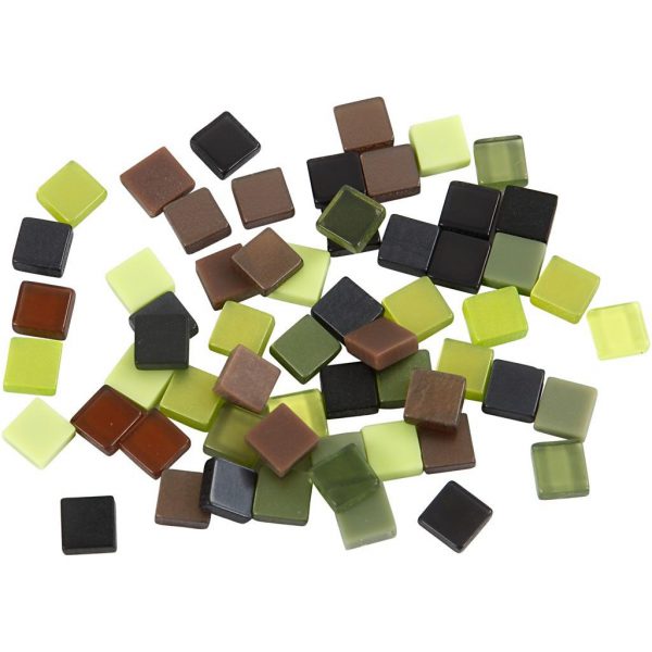 Mini mozaiek 5 x 5 mm., 25 g.-Groen