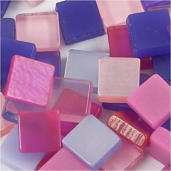 Mini mozaiek 5 x 5 mm., 25 g.-Pink