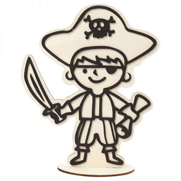 Piraat - Knutselondergrond - figuur om te decoreren