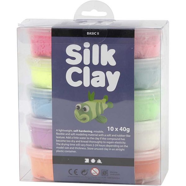 Silk Clay Basic 2 - 10 x 40 g.boetseermateriaal