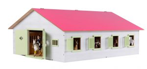 Kidslobe Paardenstal met 7 boxen Pink-White Kids-Globe