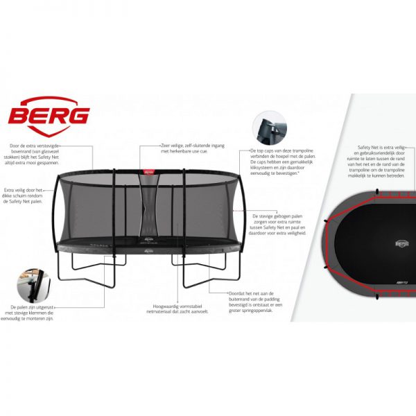 BERG Grand Elite Regular 520 Grey + Safety Net Deluxe