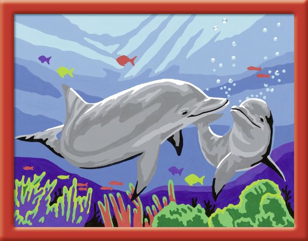 Schilderen op nummer: Dolfijnen