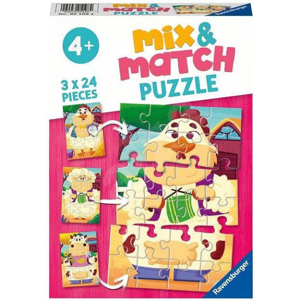 Kinder-Puzzel Mix & Match Mijn boerderijvrienden Ravensburger