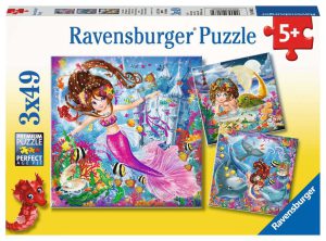 Betoverende Zeemeerminnen Puzzelbox Ravensburger 3 x 49 stukjes