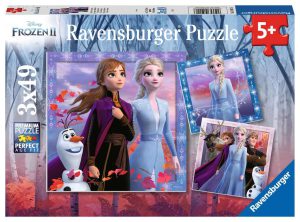 Frozen II De reis begint Puzzelbox Ravensburger 3x49 stukjes