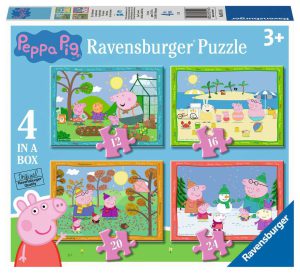 Peppa Pig Seizoenen - Puzzelbox Ravensburger Box 12-16-20-24 stukjes