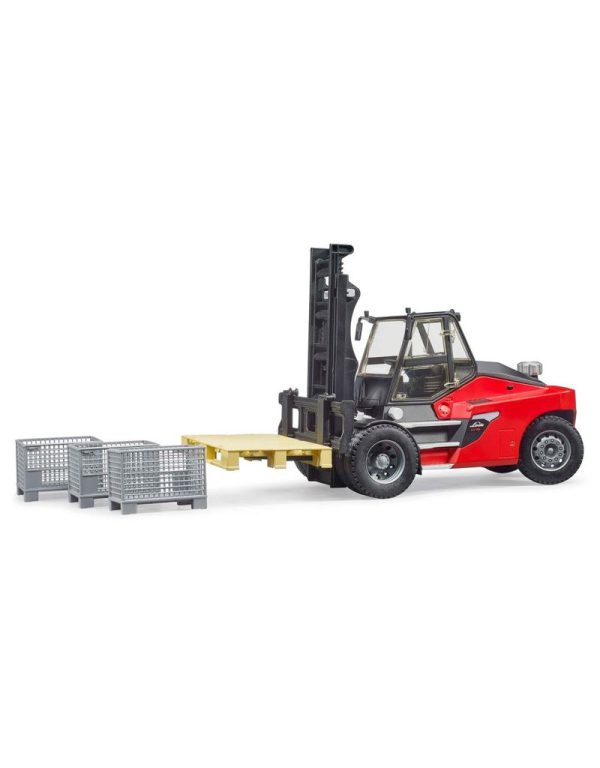 Bruder 3513 Heftruck Linde-HT160 +pallet+3boxen