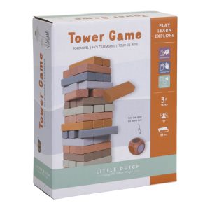 Little Dutch Tower Game Hout 5 kleuren Jenga mini