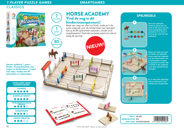 SmartGames SG097 Horse Academy Denkspel Puzzelspel