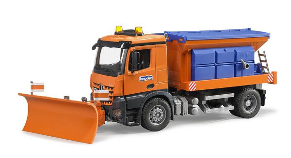 Bruder 03685 MB Arocs strooiwagen met sneeuwploeg