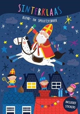 Sinterklaas Kleur- doe- en spelletjesboek van Sint met stickers