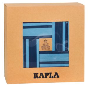 Kapla CB40 bouwplankjes Lichtblauw/Donkerblauw + boek