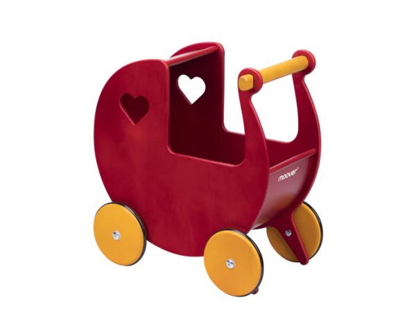 Moover Poppenwagen hout rood