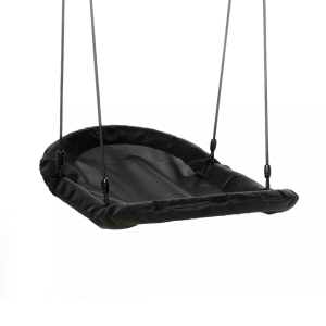 Bootschommel 120 x 70 cm. zwart (black-rope) zwart gevlochten touw