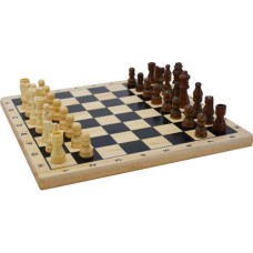 Schaakspel HOT Games houten speelveld met schaakstukken