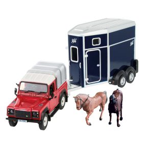 Britains 43239 Landrover met Paardentrailer vee aanhangwagen