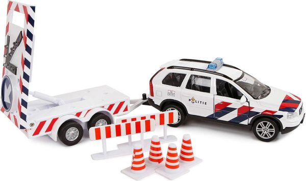 Kidsglobe Politie auto Volvo XC90 met Aktiewagen en accessoires