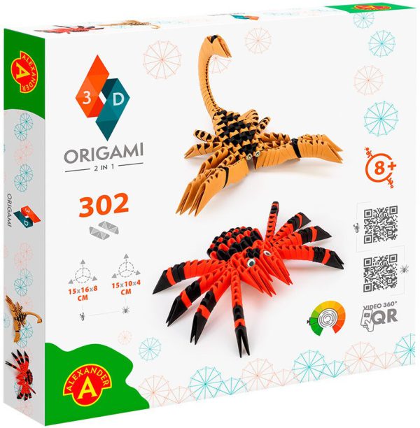 Origami 3D Spider and Scorpion 302 pcs. Knutselset