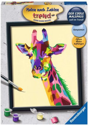 Schilderen op nummer Regenboog Giraffe Ravensburger