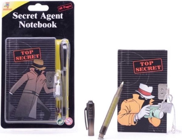 Secret Agent notitieblok met geheime pen