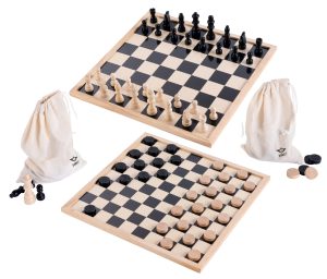 LongfieldGames Houten Schaakbord Dambord schaken en dammen