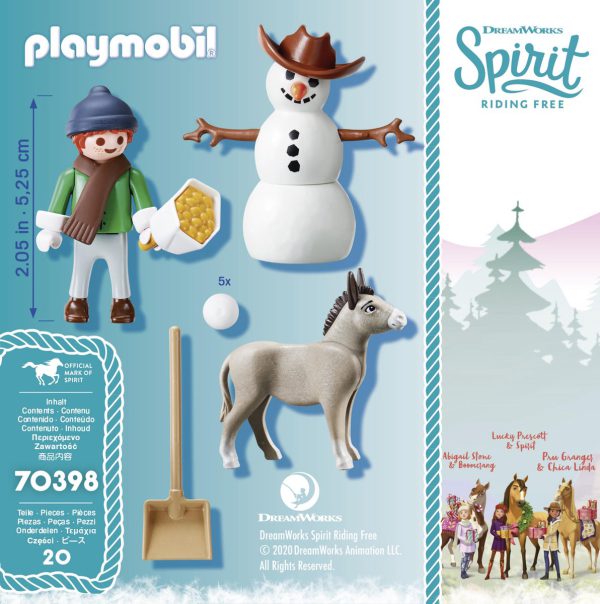 Playmobil Spirit Sneeuwpret met Snips en meneer Carrots 70398