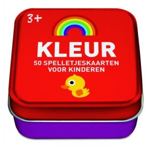 50 Spelletjeskaarten voor kinderen in Blik Thema Kleur