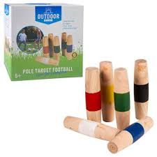 Outdoor Play paaltjes voetbal Buitenspel houten spel