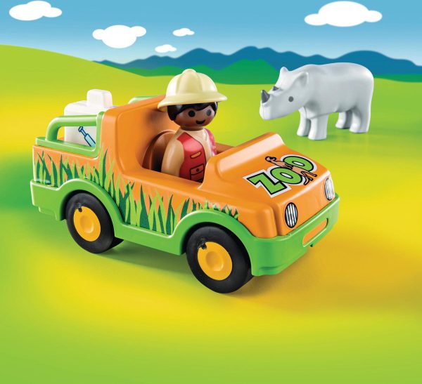 Playmobil 1-2-3 70182 Dierenverzorger met neushoorn