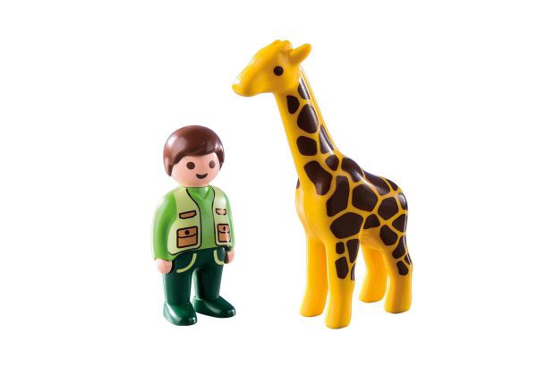 Playmobil 1-2-3 9380 Dierenverzorger met giraf